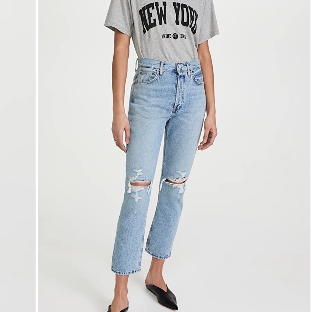 AGOLDE Riley Distressed Crop Jeans Size 25 NEW